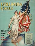 "Columbia Calls: Enlist Now For the U.S. Army", 1916-Frances Adams Halsted-Mounted Giclee Print