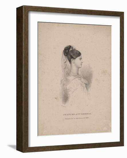 Frances Ann Kemble, Litho by Childs and Inman-John Hayter-Framed Giclee Print