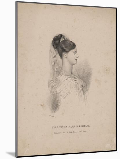 Frances Ann Kemble, Litho by Childs and Inman-John Hayter-Mounted Giclee Print