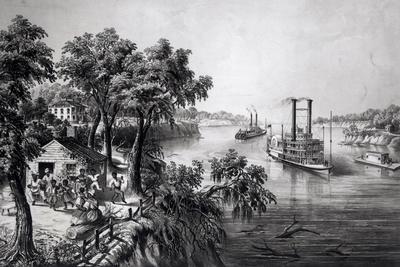 Low Water in the Mississippi, Pub. by Currier and Ives, 1867