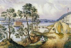 The Mississippi in the Time of Peace, Pub. by Currier and Ives, New York, 1865-Frances Flora Bond Palmer-Stretched Canvas