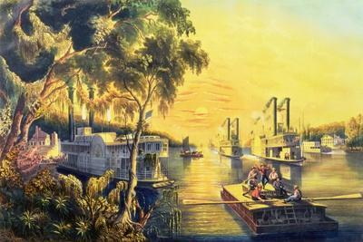 The Mississippi in the Time of Peace, Pub. by Currier and Ives, New York, 1865