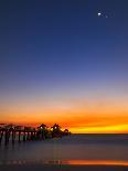 Naples Pier at Sunset with Crescent Moon, Jupiter and Venus-Frances Gallogly-Photographic Print