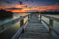 Sunset over a Fishing Pier in Wildcat Cove, Florida-Frances Gallogly-Photographic Print