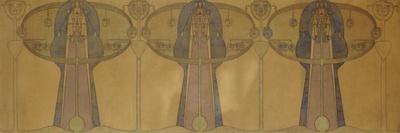 Design for a Decorative Frieze of Stylized Human Figures Within Trees, circa 1895-Frances Macdonald Macnair-Giclee Print