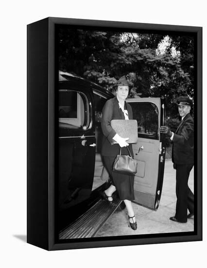 Frances Perkins, 4th U.S. Labor Secretary-Science Source-Framed Stretched Canvas