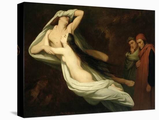 Francesca and Paolo, 1854-Ary Scheffer-Stretched Canvas