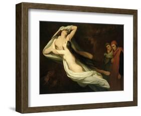 Francesca and Paolo, 1854-Ary Scheffer-Framed Giclee Print