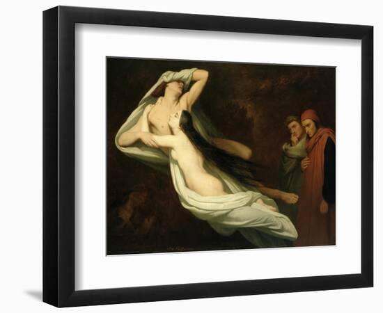 Francesca and Paolo, 1854-Ary Scheffer-Framed Giclee Print