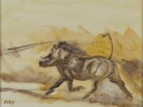 Warthog running, 2014-Francesca Sanders-Giclee Print