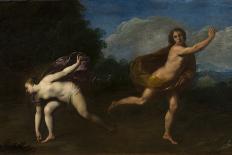 Venus, Reclining under a Rustic Canopy, with Adonis Fastening Her Sandal-Francesco Albani-Giclee Print