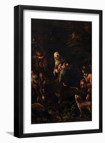 Francesco Bassano / 'Flight into Egypt', Second half 16th century, Italian School, Oil on canvas...-FRANCESCO BASSANO THE YOUNGER-Framed Premium Giclee Print