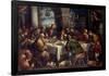 Francesco Bassano / 'The Last Supper', ca. 1586, Italian School, Oil on canvas, 151 cm x 214 cm...-FRANCESCO BASSANO THE YOUNGER-Framed Poster