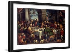 Francesco Bassano / 'The Last Supper', ca. 1586, Italian School, Oil on canvas, 151 cm x 214 cm...-FRANCESCO BASSANO THE YOUNGER-Framed Premium Giclee Print