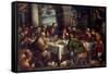 Francesco Bassano / 'The Last Supper', ca. 1586, Italian School, Oil on canvas, 151 cm x 214 cm...-FRANCESCO BASSANO THE YOUNGER-Framed Stretched Canvas