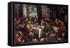 Francesco Bassano / 'The Last Supper', ca. 1586, Italian School, Oil on canvas, 151 cm x 214 cm...-FRANCESCO BASSANO THE YOUNGER-Framed Stretched Canvas