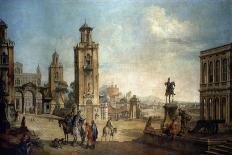 View of a Town, 18th Century-Francesco Battaglioli-Framed Giclee Print