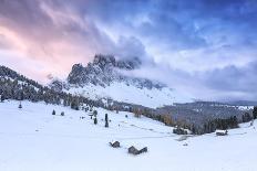 Crazy shape in a frozen alpine lake at sunrise with view of Mount Disgrazia-Francesco Bergamaschi-Photographic Print