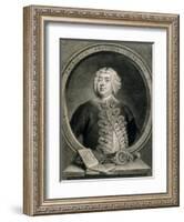 Francesco Bernardi Senesino, Engraved by Alexander Van Haecken (1701-58), 1735-Thomas Hudson-Framed Giclee Print