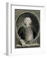 Francesco Bernardi Senesino, Engraved by Alexander Van Haecken (1701-58), 1735-Thomas Hudson-Framed Giclee Print