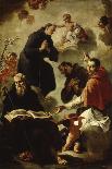 Baby Jesus Blessing Four Saints-Francesco Capella-Stretched Canvas