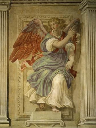 Angel Gabriel of the Annunciation, Fresco, Library