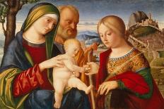 The Mystical Marriage of Saint Catherine-Francesco di Bernardo de Vecchi Santacroce-Stretched Canvas