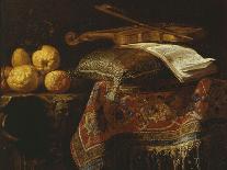 Still Life with Citrons and Violin, Undated-Francesco Fieravino-Framed Giclee Print