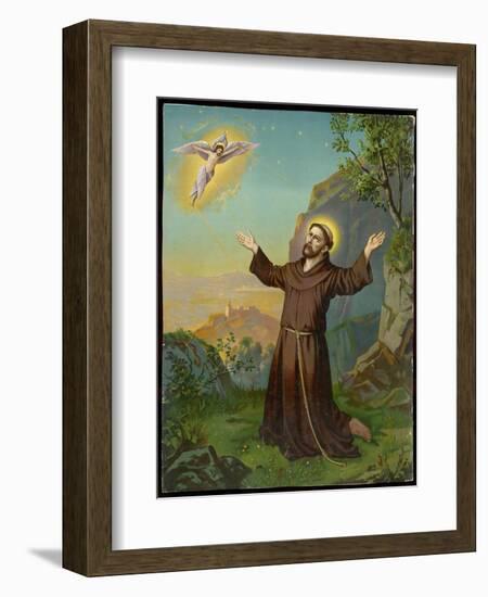 Francesco (Francis) di Assisi Receives the Stigmata-null-Framed Art Print