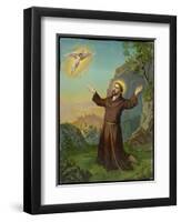 Francesco (Francis) di Assisi Receives the Stigmata-null-Framed Art Print