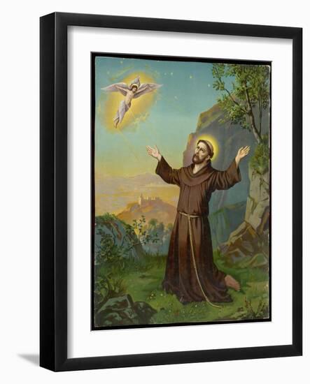 Francesco (Francis) di Assisi Receives the Stigmata-null-Framed Art Print