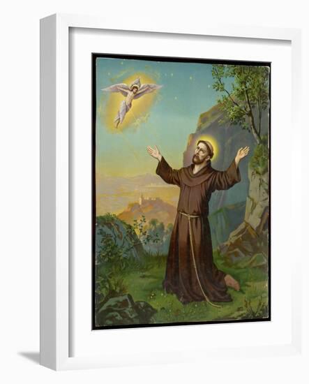 Francesco (Francis) di Assisi Receives the Stigmata-null-Framed Art Print