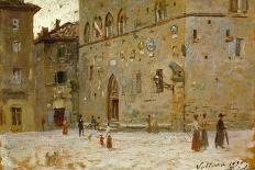 In Square in Volterra-Francesco Gioli-Giclee Print