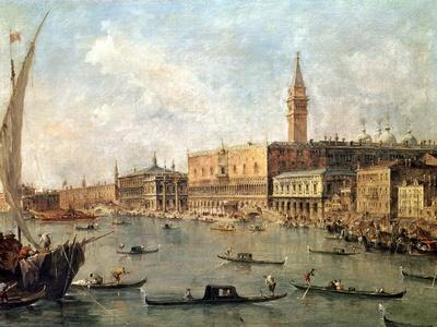 Venice: the Doge's Palace and the Molo from the Basin of San Marco, circa 1770