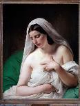 Odalisque (Young Woman Modestly Hiding Her Chest) - Oil on Canvas, 1867-Francesco Hayez-Giclee Print