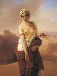 Odalisque (Young Woman Modestly Hiding Her Chest) - Oil on Canvas, 1867-Francesco Hayez-Giclee Print