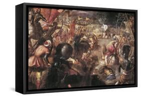 Francesco II Gonzaga Fighting in the Battle of Taro Against Charles VIII of France in 1495, 1579-Jacopo Robusti Tintoretto-Framed Stretched Canvas