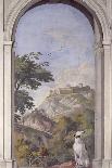 Trompe L'Oeil Landscape with Dog-Francesco Lorenzi-Stretched Canvas