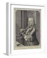 Francesco Ma Veracini, Engraved by J. June (Fl.C.1740-70), 1744-Franz Ferdinand Richter-Framed Giclee Print