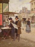 A Parisian Street Scene-Francesco Miralles Galaup-Giclee Print