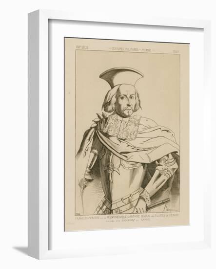 Francesco Morosini, Called Peloponnesiaco, General Captain of the Fleets of Venice-Raphael Jacquemin-Framed Giclee Print