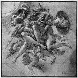 The Three Graces Dance before Gods' Assembly Fresco-Francesco Primaticcio-Giclee Print