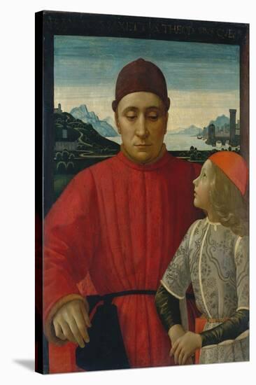 Francesco Sassetti and His Son Teodoro, c.1488-Domenico Ghirlandaio-Stretched Canvas