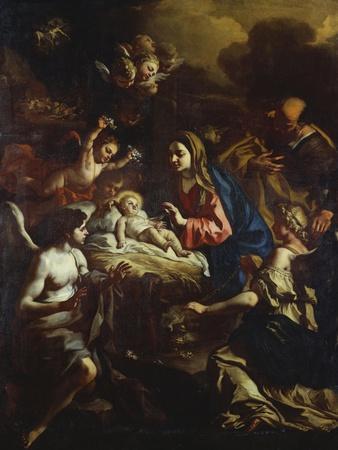 The Nativity with Adoring Angels and the Annunciation to the Shepherds Beyond