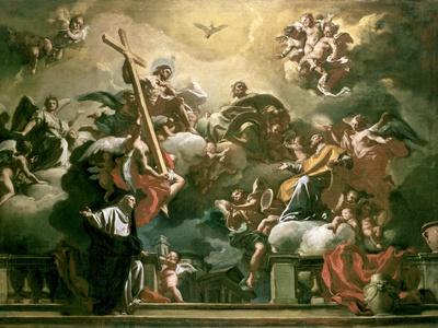 Vision of the Trinity with Ss. Philip Neri and Francesca Romana, 18th Century