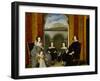 Francesco Tapia, Conte Del Vasto, with His Family Seated in an Interior of the Palazzo Tapia with A-Wolfgang Heimbach-Framed Giclee Print