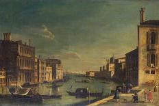 The Grand Canal looking East from the Campo San Vio towards the Bacino oil on board-Francesco Tironi-Mounted Giclee Print