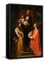 Francesco Vanni / 'The Virgin with Child and Saints Cecilia and Agnes', Late 16th century - Earl...-FRANCESCO VANNI-Framed Stretched Canvas