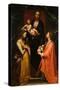 Francesco Vanni / 'The Virgin with Child and Saints Cecilia and Agnes', Late 16th century - Earl...-FRANCESCO VANNI-Stretched Canvas