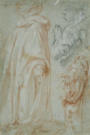 Three Studies for the Resurrected Christ Adored by a Female Saint and San Silvestro Gozzalini, 1607